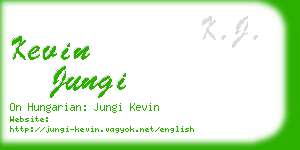 kevin jungi business card